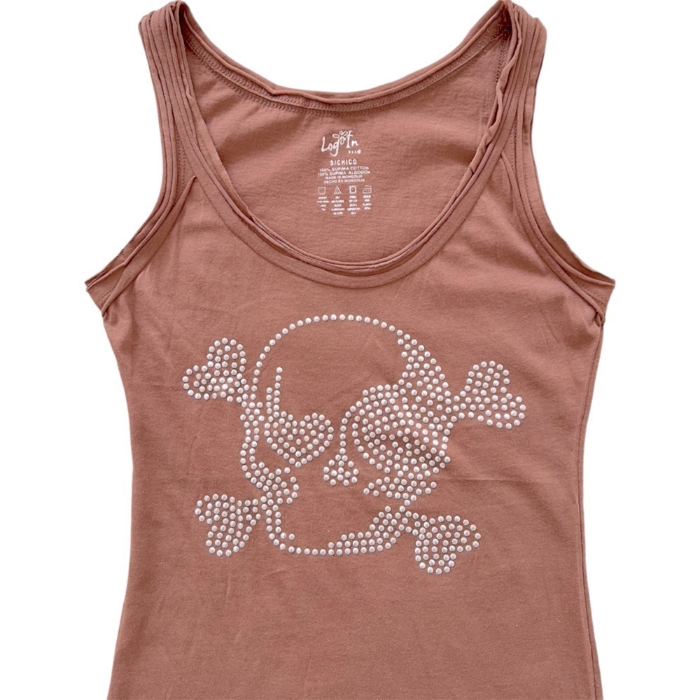 Log In Supima Cotton Scull Tank Top - Picture 2 of 4